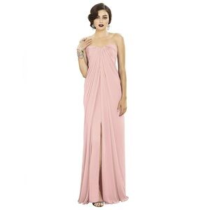 Dessy Collection Strapless Pink Evening Dress
